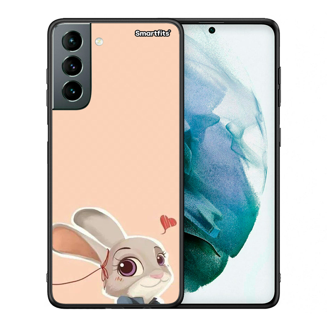 Θήκη Samsung S21 Nick Wilde And Judy Hopps Love 2 από τη Smartfits με σχέδιο στο πίσω μέρος και μαύρο περίβλημα | Samsung S21 Nick Wilde And Judy Hopps Love 2 case with colorful back and black bezels