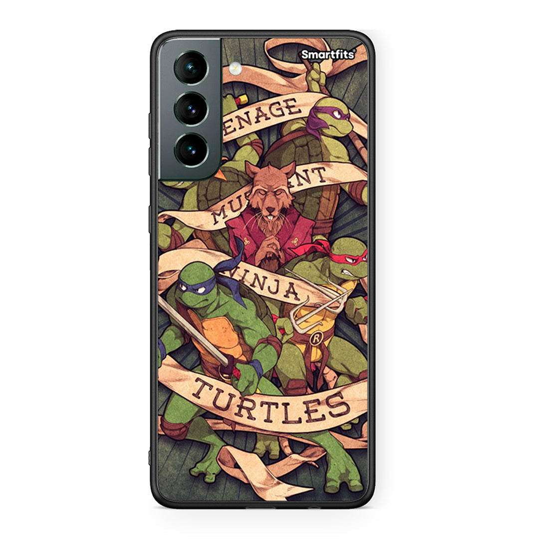 Samsung S21 Ninja Turtles θήκη από τη Smartfits με σχέδιο στο πίσω μέρος και μαύρο περίβλημα | Smartphone case with colorful back and black bezels by Smartfits