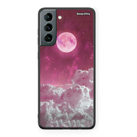 Thumbnail for Samsung S21 Pink Moon Θήκη από τη Smartfits με σχέδιο στο πίσω μέρος και μαύρο περίβλημα | Smartphone case with colorful back and black bezels by Smartfits