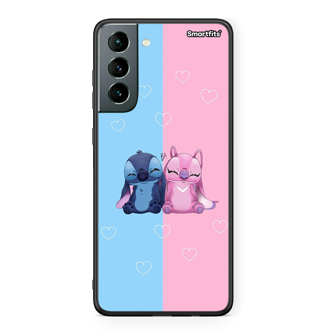 Samsung S21 Stitch And Angel θήκη από τη Smartfits με σχέδιο στο πίσω μέρος και μαύρο περίβλημα | Smartphone case with colorful back and black bezels by Smartfits