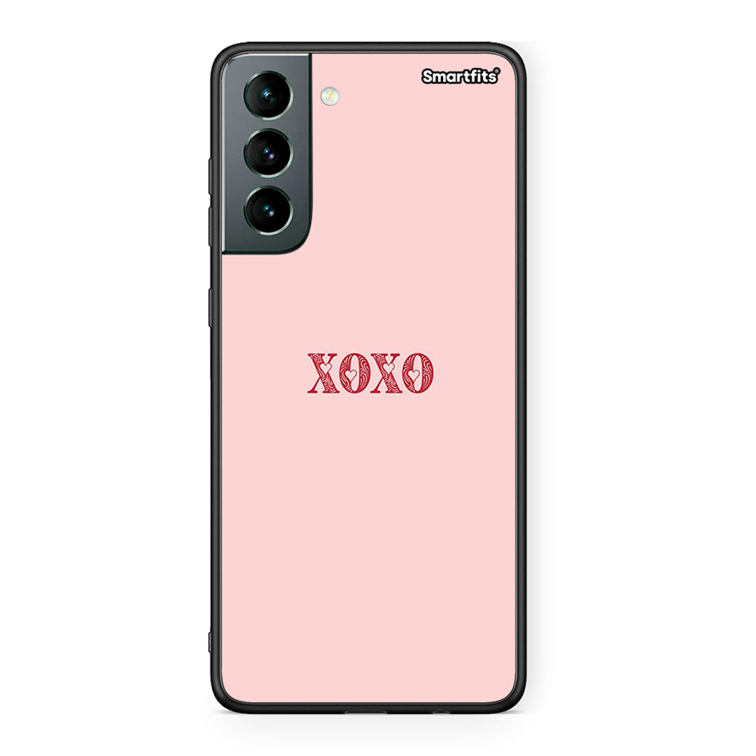 Samsung S21 XOXO Love θήκη από τη Smartfits με σχέδιο στο πίσω μέρος και μαύρο περίβλημα | Smartphone case with colorful back and black bezels by Smartfits