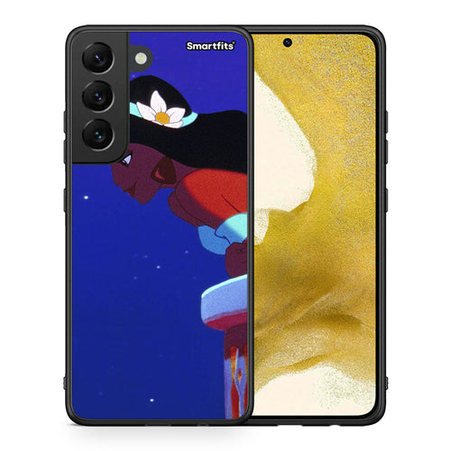 Θήκη Samsung S22 Alladin And Jasmine Love 2 από τη Smartfits με σχέδιο στο πίσω μέρος και μαύρο περίβλημα | Samsung S22 Alladin And Jasmine Love 2 case with colorful back and black bezels