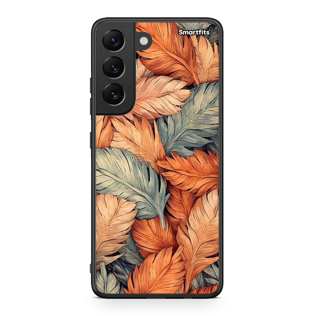 Samsung S22 Autumn Leaves Θήκη από τη Smartfits με σχέδιο στο πίσω μέρος και μαύρο περίβλημα | Smartphone case with colorful back and black bezels by Smartfits