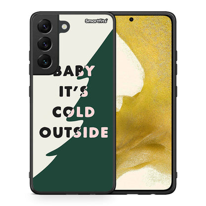 Θήκη Samsung S22 Cold Outside από τη Smartfits με σχέδιο στο πίσω μέρος και μαύρο περίβλημα | Samsung S22 Cold Outside case with colorful back and black bezels