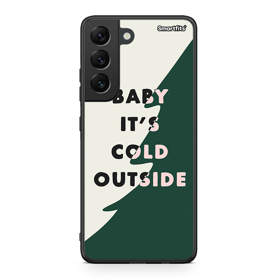 Samsung S22 Cold Outside θήκη από τη Smartfits με σχέδιο στο πίσω μέρος και μαύρο περίβλημα | Smartphone case with colorful back and black bezels by Smartfits