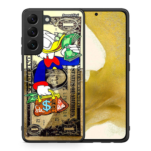Θήκη Samsung S22 Duck Money από τη Smartfits με σχέδιο στο πίσω μέρος και μαύρο περίβλημα | Samsung S22 Duck Money case with colorful back and black bezels