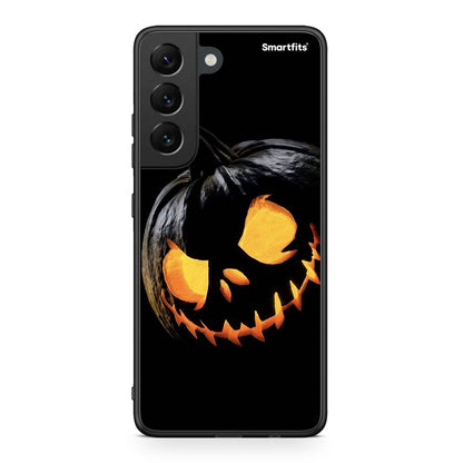 Samsung S22 Halloween Scary Pumpkin Θήκη από τη Smartfits με σχέδιο στο πίσω μέρος και μαύρο περίβλημα | Smartphone case with colorful back and black bezels by Smartfits
