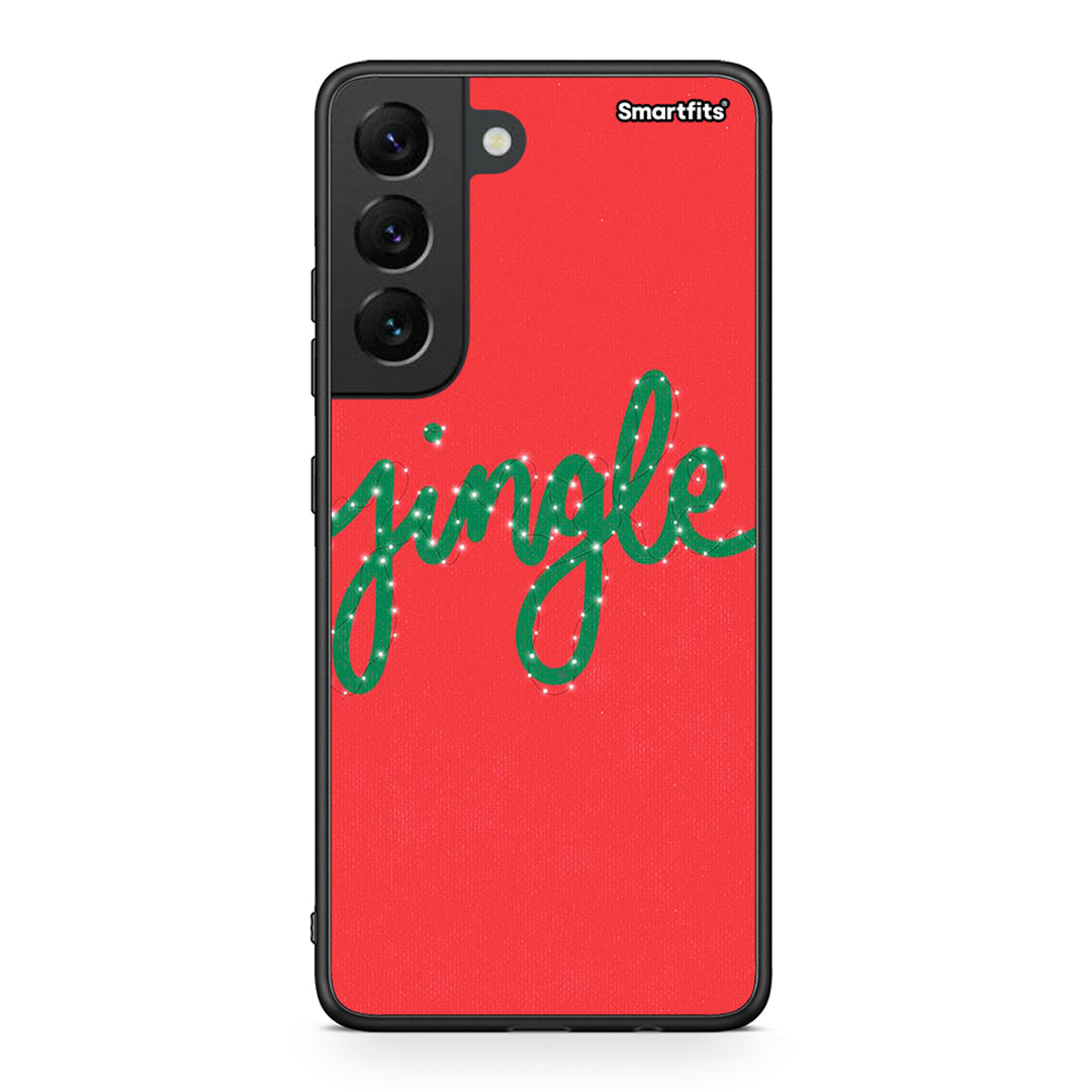 Samsung S22 Jingle Xmas θήκη από τη Smartfits με σχέδιο στο πίσω μέρος και μαύρο περίβλημα | Smartphone case with colorful back and black bezels by Smartfits
