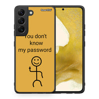 Thumbnail for Θήκη Samsung S22 My Password από τη Smartfits με σχέδιο στο πίσω μέρος και μαύρο περίβλημα | Samsung S22 My Password case with colorful back and black bezels