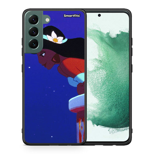 Θήκη Samsung S22 Plus Alladin And Jasmine Love 2 από τη Smartfits με σχέδιο στο πίσω μέρος και μαύρο περίβλημα | Samsung S22 Plus Alladin And Jasmine Love 2 case with colorful back and black bezels