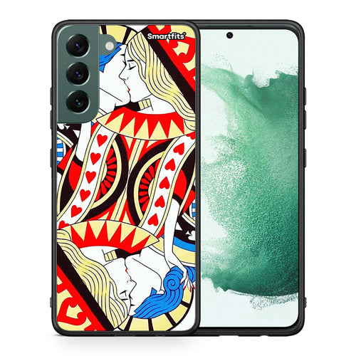 Θήκη Samsung S22 Plus Card Love από τη Smartfits με σχέδιο στο πίσω μέρος και μαύρο περίβλημα | Samsung S22 Plus Card Love case with colorful back and black bezels