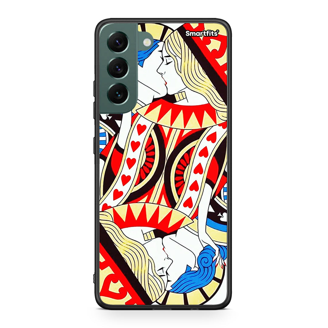 Samsung S22 Plus Card Love θήκη από τη Smartfits με σχέδιο στο πίσω μέρος και μαύρο περίβλημα | Smartphone case with colorful back and black bezels by Smartfits