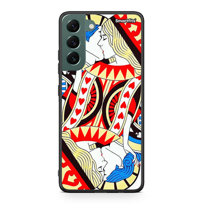 Samsung S22 Plus Card Love θήκη από τη Smartfits με σχέδιο στο πίσω μέρος και μαύρο περίβλημα | Smartphone case with colorful back and black bezels by Smartfits