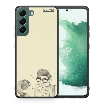 Θήκη Samsung S22 Plus Carl And Ellie από τη Smartfits με σχέδιο στο πίσω μέρος και μαύρο περίβλημα | Samsung S22 Plus Carl And Ellie case with colorful back and black bezels