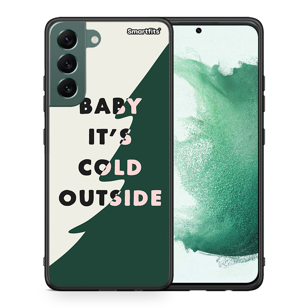 Θήκη Samsung S22 Plus Cold Outside από τη Smartfits με σχέδιο στο πίσω μέρος και μαύρο περίβλημα | Samsung S22 Plus Cold Outside case with colorful back and black bezels