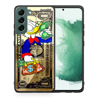 Θήκη Samsung S22 Plus Duck Money από τη Smartfits με σχέδιο στο πίσω μέρος και μαύρο περίβλημα | Samsung S22 Plus Duck Money case with colorful back and black bezels