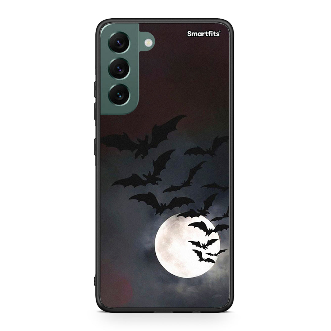 Samsung S22 Plus Halloween Bat Night Θήκη από τη Smartfits με σχέδιο στο πίσω μέρος και μαύρο περίβλημα | Smartphone case with colorful back and black bezels by Smartfits