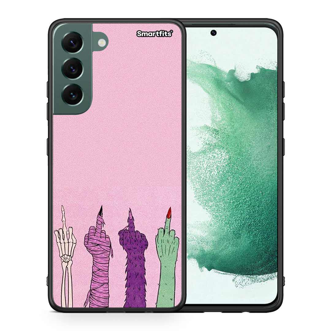 Θήκη Samsung S22 Plus Halloween Be A Lady από τη Smartfits με σχέδιο στο πίσω μέρος και μαύρο περίβλημα | Samsung S22 Plus Halloween Be A Lady case with colorful back and black bezels