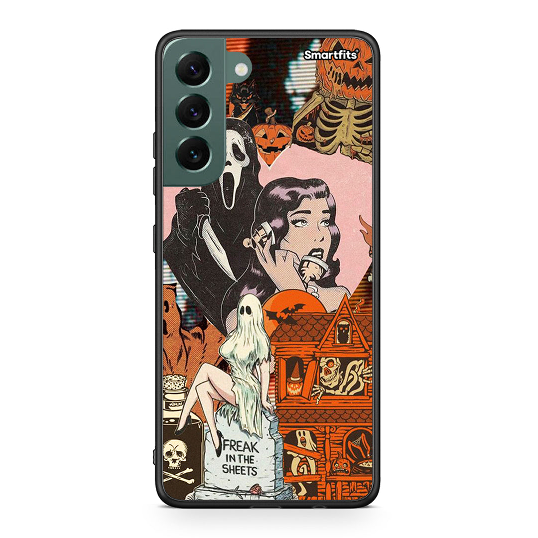 Samsung S22 Plus Halloween Collage Θήκη από τη Smartfits με σχέδιο στο πίσω μέρος και μαύρο περίβλημα | Smartphone case with colorful back and black bezels by Smartfits