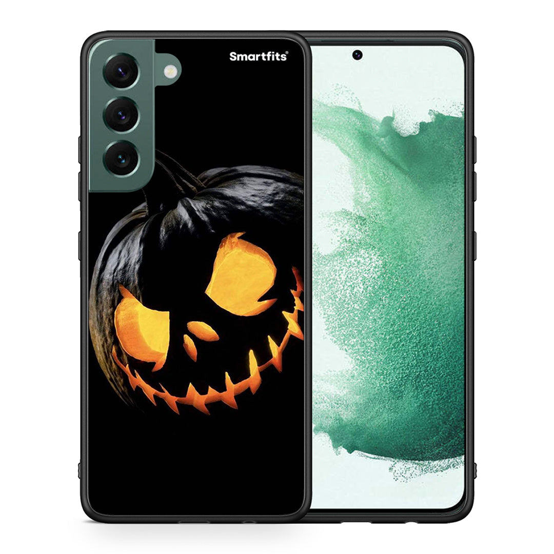 Θήκη Samsung S22 Plus Halloween Scary Pumpkin από τη Smartfits με σχέδιο στο πίσω μέρος και μαύρο περίβλημα | Samsung S22 Plus Halloween Scary Pumpkin case with colorful back and black bezels