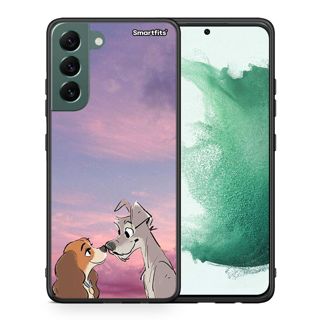 Θήκη Samsung S22 Plus Lady And Tramp από τη Smartfits με σχέδιο στο πίσω μέρος και μαύρο περίβλημα | Samsung S22 Plus Lady And Tramp case with colorful back and black bezels