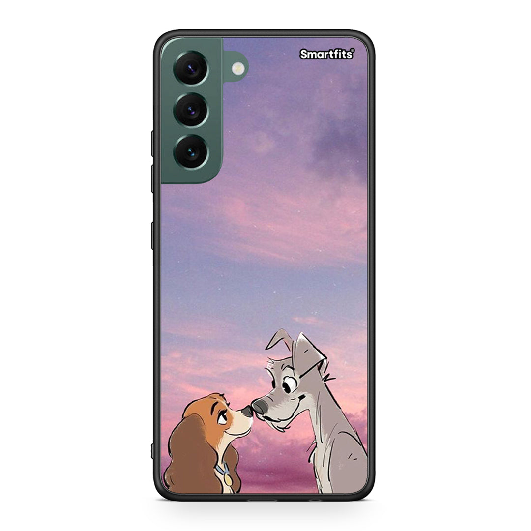 Samsung S22 Plus Lady And Tramp θήκη από τη Smartfits με σχέδιο στο πίσω μέρος και μαύρο περίβλημα | Smartphone case with colorful back and black bezels by Smartfits