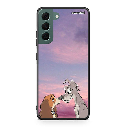 Samsung S22 Plus Lady And Tramp θήκη από τη Smartfits με σχέδιο στο πίσω μέρος και μαύρο περίβλημα | Smartphone case with colorful back and black bezels by Smartfits