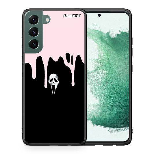 Θήκη Samsung S22 Plus Melting Halloween Mask από τη Smartfits με σχέδιο στο πίσω μέρος και μαύρο περίβλημα | Samsung S22 Plus Melting Halloween Mask case with colorful back and black bezels