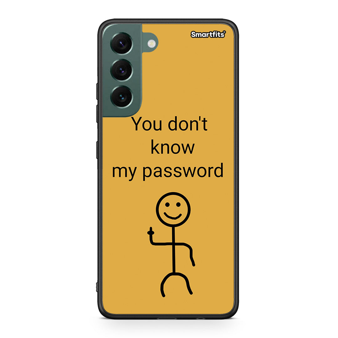 Samsung S22 Plus My Password Θήκη από τη Smartfits με σχέδιο στο πίσω μέρος και μαύρο περίβλημα | Smartphone case with colorful back and black bezels by Smartfits