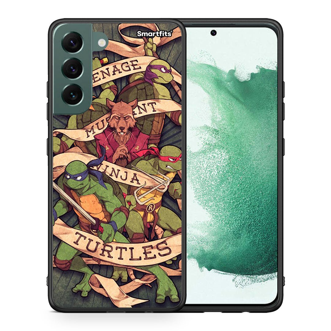 Θήκη Samsung S22 Plus Ninja Turtles από τη Smartfits με σχέδιο στο πίσω μέρος και μαύρο περίβλημα | Samsung S22 Plus Ninja Turtles case with colorful back and black bezels