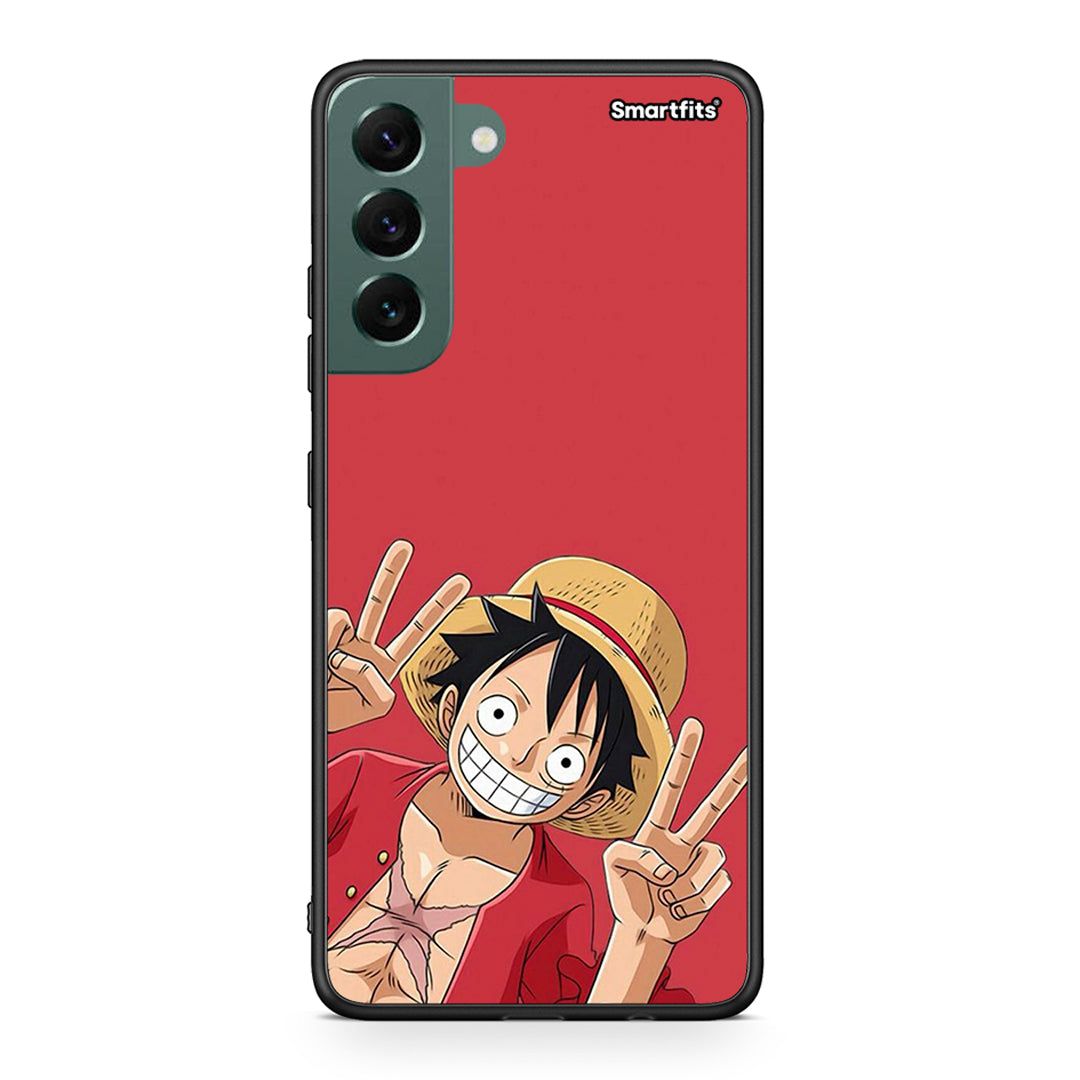 Samsung S22 Plus Pirate Luffy Θήκη από τη Smartfits με σχέδιο στο πίσω μέρος και μαύρο περίβλημα | Smartphone case with colorful back and black bezels by Smartfits