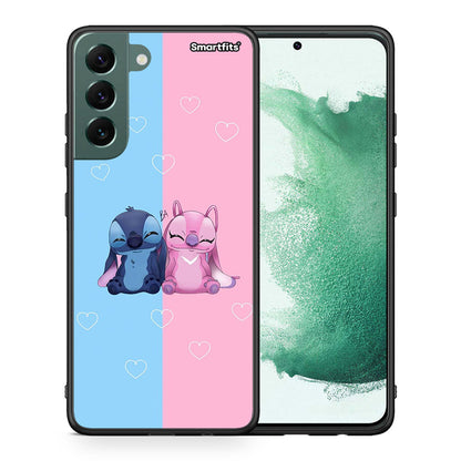 Θήκη Samsung S22 Plus Stitch And Angel από τη Smartfits με σχέδιο στο πίσω μέρος και μαύρο περίβλημα | Samsung S22 Plus Stitch And Angel case with colorful back and black bezels