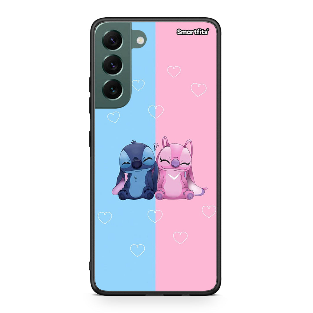 Samsung S22 Plus Stitch And Angel θήκη από τη Smartfits με σχέδιο στο πίσω μέρος και μαύρο περίβλημα | Smartphone case with colorful back and black bezels by Smartfits