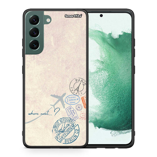 Θήκη Samsung S22 Plus Where Next από τη Smartfits με σχέδιο στο πίσω μέρος και μαύρο περίβλημα | Samsung S22 Plus Where Next case with colorful back and black bezels