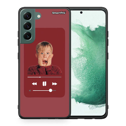 Θήκη Samsung S22 Plus Xmas Alone Music από τη Smartfits με σχέδιο στο πίσω μέρος και μαύρο περίβλημα | Samsung S22 Plus Xmas Alone Music case with colorful back and black bezels