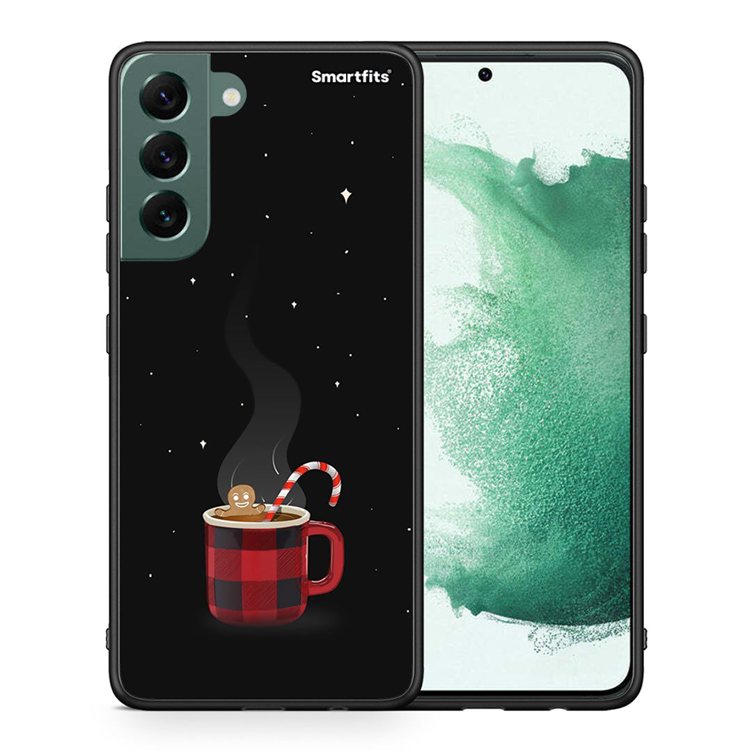 Θήκη Samsung S22 Plus Xmas Bathing από τη Smartfits με σχέδιο στο πίσω μέρος και μαύρο περίβλημα | Samsung S22 Plus Xmas Bathing case with colorful back and black bezels