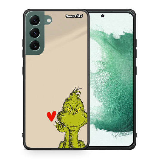 Θήκη Samsung S22 Plus Xmas Grinch από τη Smartfits με σχέδιο στο πίσω μέρος και μαύρο περίβλημα | Samsung S22 Plus Xmas Grinch case with colorful back and black bezels