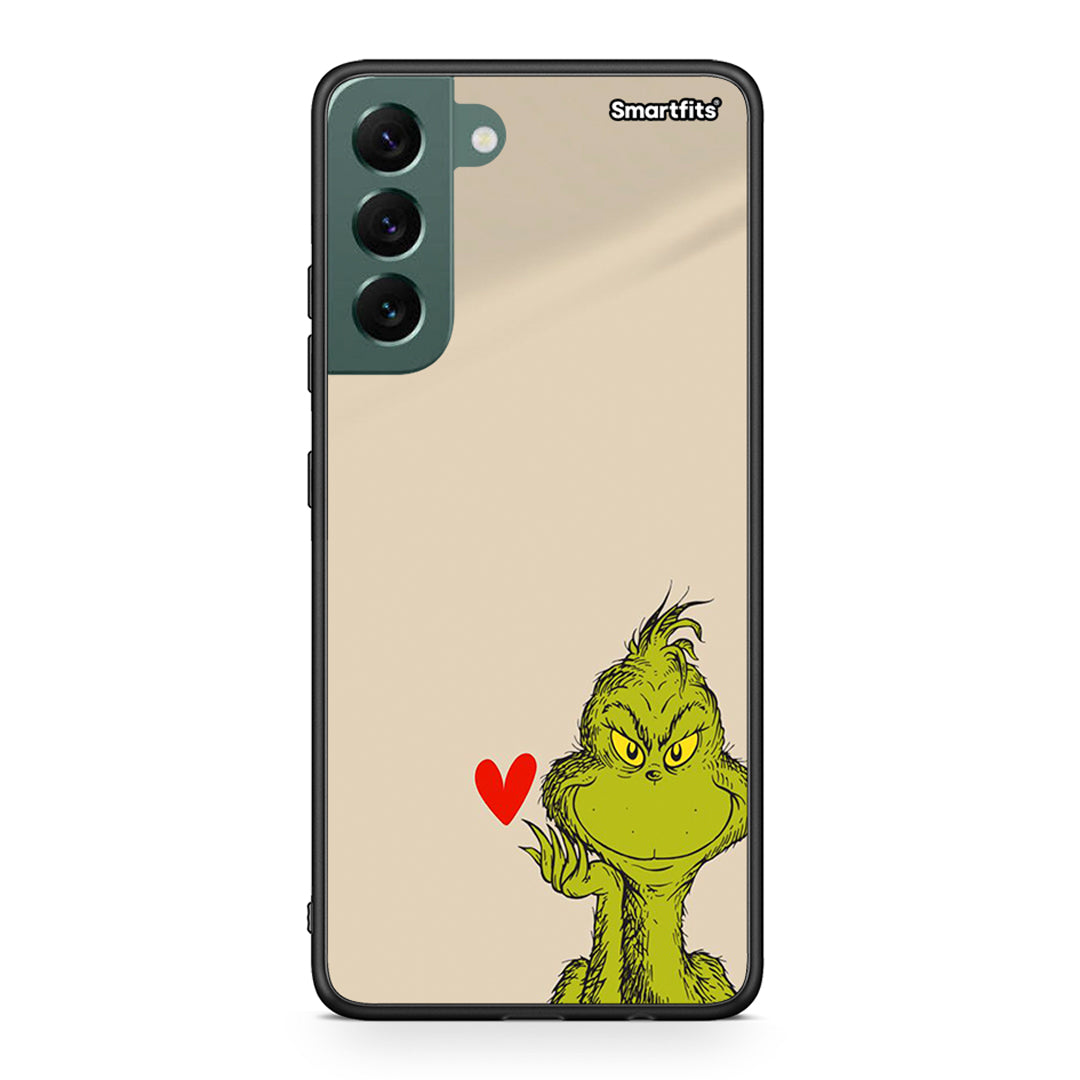 Samsung S22 Plus Xmas Grinch θήκη από τη Smartfits με σχέδιο στο πίσω μέρος και μαύρο περίβλημα | Smartphone case with colorful back and black bezels by Smartfits