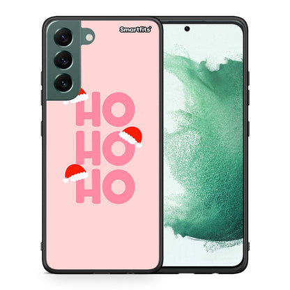 Θήκη Samsung S22 Plus Xmas Ho Ho Ho από τη Smartfits με σχέδιο στο πίσω μέρος και μαύρο περίβλημα | Samsung S22 Plus Xmas Ho Ho Ho case with colorful back and black bezels