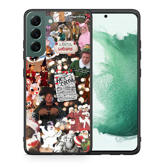 Θήκη Samsung S22 Plus Xmas Movies από τη Smartfits με σχέδιο στο πίσω μέρος και μαύρο περίβλημα | Samsung S22 Plus Xmas Movies case with colorful back and black bezels