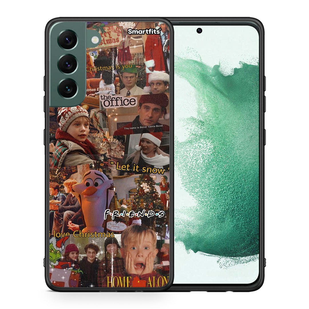 Θήκη Samsung S22 Plus Xmas Wishes από τη Smartfits με σχέδιο στο πίσω μέρος και μαύρο περίβλημα | Samsung S22 Plus Xmas Wishes case with colorful back and black bezels