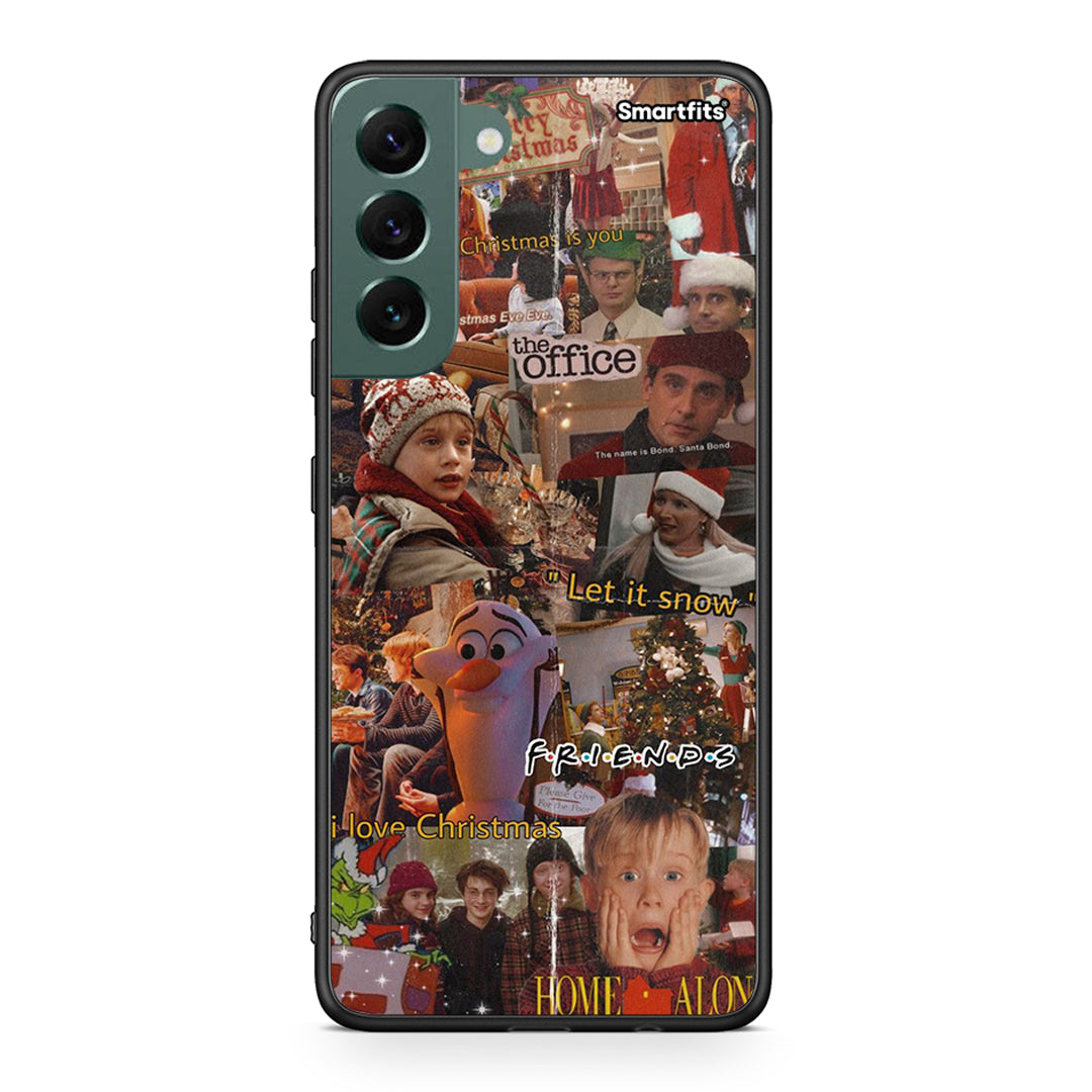 Samsung S22 Plus Xmas Wishes θήκη από τη Smartfits με σχέδιο στο πίσω μέρος και μαύρο περίβλημα | Smartphone case with colorful back and black bezels by Smartfits