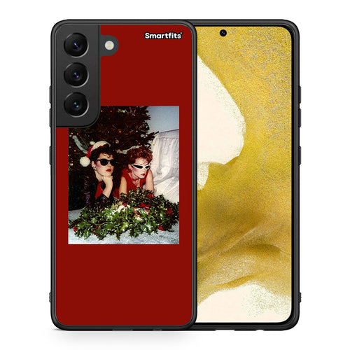 Θήκη Samsung S22 Waiting For Xmas από τη Smartfits με σχέδιο στο πίσω μέρος και μαύρο περίβλημα | Samsung S22 Waiting For Xmas case with colorful back and black bezels