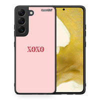 Thumbnail for Θήκη Samsung S22 XOXO Love από τη Smartfits με σχέδιο στο πίσω μέρος και μαύρο περίβλημα | Samsung S22 XOXO Love case with colorful back and black bezels