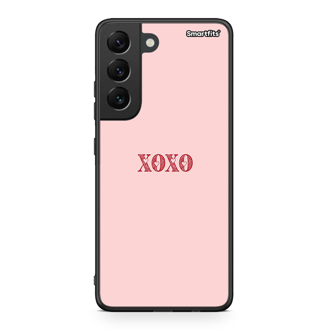 Samsung S22 XOXO Love θήκη από τη Smartfits με σχέδιο στο πίσω μέρος και μαύρο περίβλημα | Smartphone case with colorful back and black bezels by Smartfits
