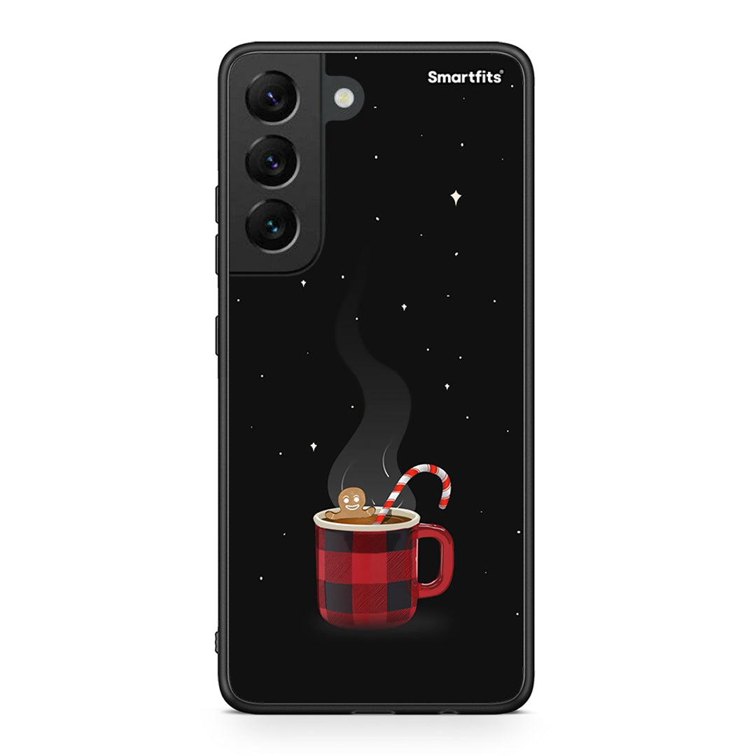Samsung S22 Xmas Bathing θήκη από τη Smartfits με σχέδιο στο πίσω μέρος και μαύρο περίβλημα | Smartphone case with colorful back and black bezels by Smartfits