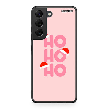 Samsung S22 Xmas Ho Ho Ho θήκη από τη Smartfits με σχέδιο στο πίσω μέρος και μαύρο περίβλημα | Smartphone case with colorful back and black bezels by Smartfits