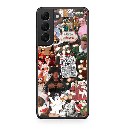 Samsung S22 Xmas Movies θήκη από τη Smartfits με σχέδιο στο πίσω μέρος και μαύρο περίβλημα | Smartphone case with colorful back and black bezels by Smartfits