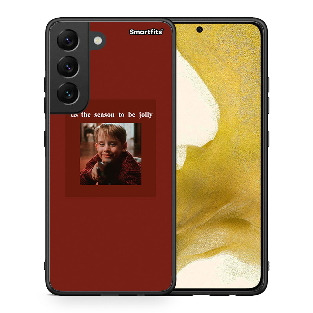 Θήκη Samsung S22 Xmas Ultimate Spirit από τη Smartfits με σχέδιο στο πίσω μέρος και μαύρο περίβλημα | Samsung S22 Xmas Ultimate Spirit case with colorful back and black bezels