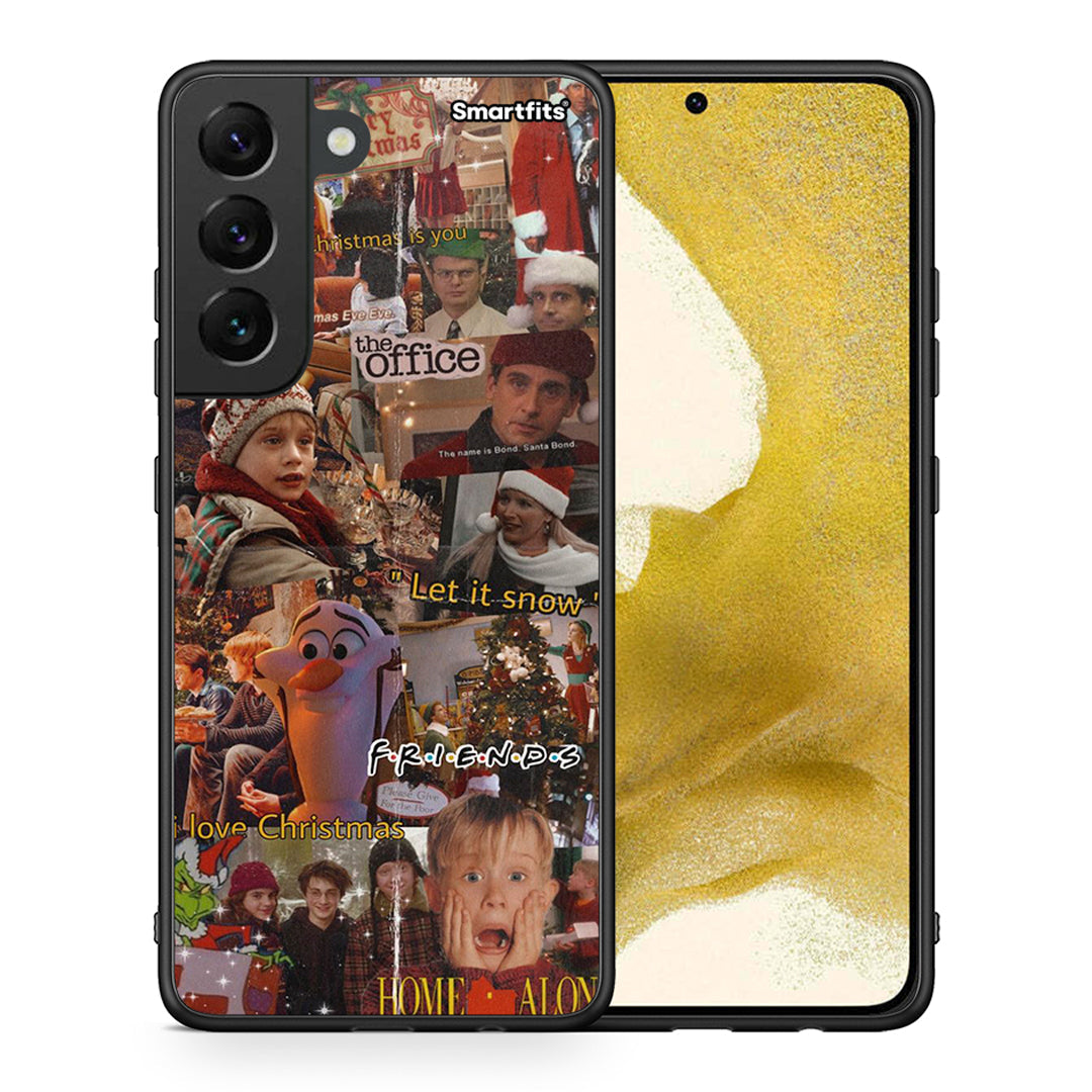 Θήκη Samsung S22 Xmas Wishes από τη Smartfits με σχέδιο στο πίσω μέρος και μαύρο περίβλημα | Samsung S22 Xmas Wishes case with colorful back and black bezels